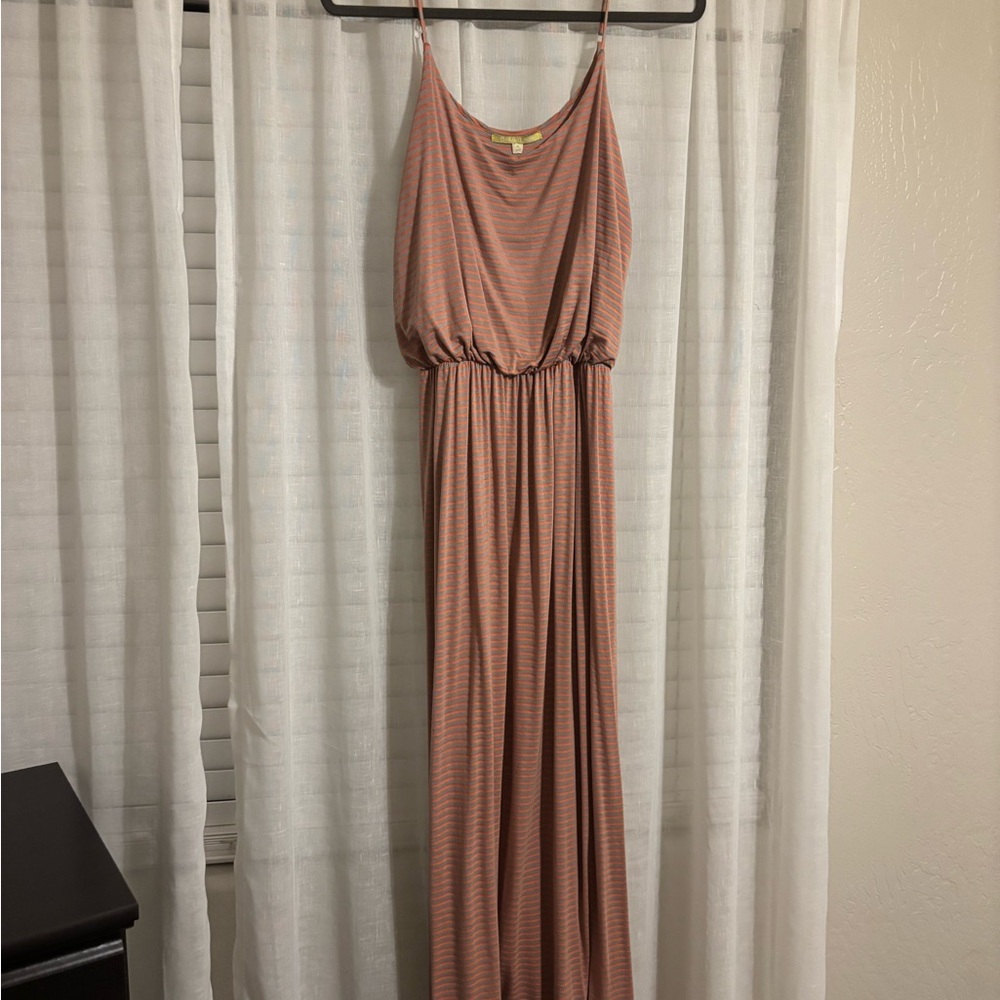 Striped Pink Maxi Dress